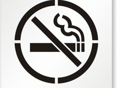 Sablon de podea cu semn de podea pentru interzicerea fumatului